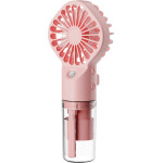 Techsuit - Handheld Fan (G10) - Portable, with Humidifier, Four Speeds, USB - Pink