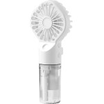 Techsuit - Handheld Fan (G10) - Portable, with Humidifier, Four Speeds, USB - White