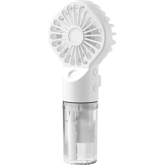 Techsuit - Handheld Fan (G10) - Portable, with Humidifier, Four Speeds, USB - White