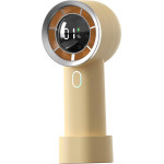 Techsuit - Handheld Fan (HX130) - Digital Display, Ultra Silent, 1200mAh - Yellow