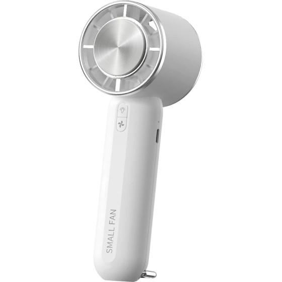 Techsuit - Handheld Fan (HX138) - Portable, Rechargeable, Three Speeds, with Flashlight, 1200mAh - White