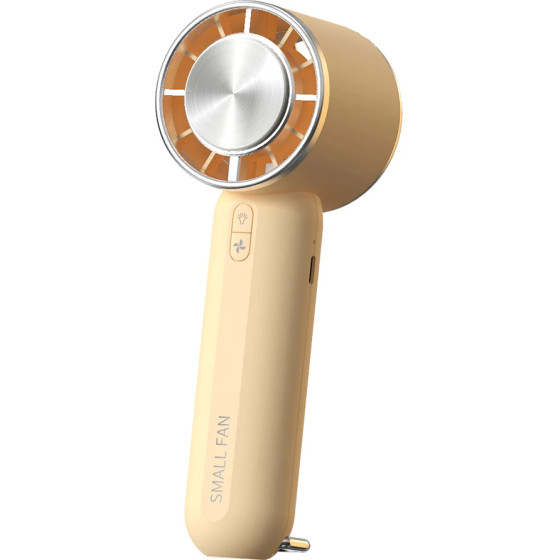 Techsuit - Handheld Fan (HX138) - Portable, Rechargeable, Three Speeds, with Flashlight, 1200mAh - Yellow