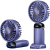 Techsuit - Handheld Fan (N15) - Foldable Design, Digital Display, Ultra Silent, 1800mAh - Purple