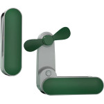 Techsuit - Handheld Fan (TF1) - Portable, for Pocket, Adjustable, Rechargeable, Silent, 1200mAh - Green