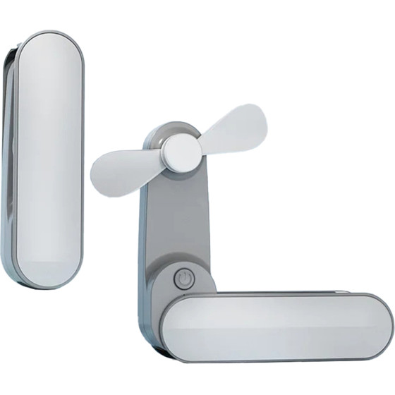 Techsuit - Handheld Fan (TF1) - Portable, for Pocket, Adjustable, Rechargeable, Silent, 1200mAh - White