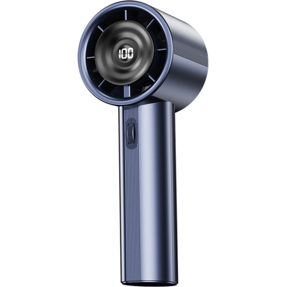 Techsuit - Handheld Mini Fan - Portable, Adjustable, Rechargeable, Digital Display, 10W - Blue - (CT-111)