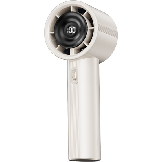 Techsuit - Handheld Mini Fan (CT-111) - Portable, Adjustable, Rechargeable, Digital Display, 10W - White - (CT-111; WHITE)