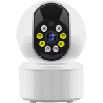 Techsuit - Indoor Wi-Fi Camera (Q119) - 1080P, Infrared, Motion Detection, PTZ Control, Cloud and Card Storage, App - White