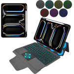Techsuit - KeyTab Pro + Screen Protector (with RGB Wireless Keyboard/Stylus Pen Holder) - iPad Pro 11 (2024) - Black