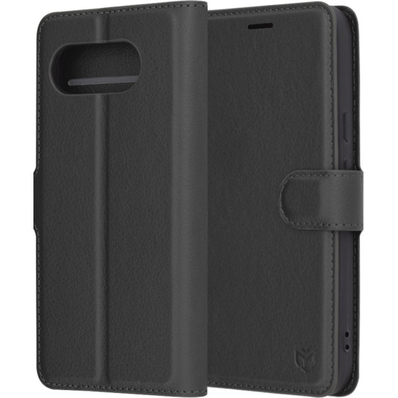 Techsuit - Leather Folio - Google Pixel 9a - Black