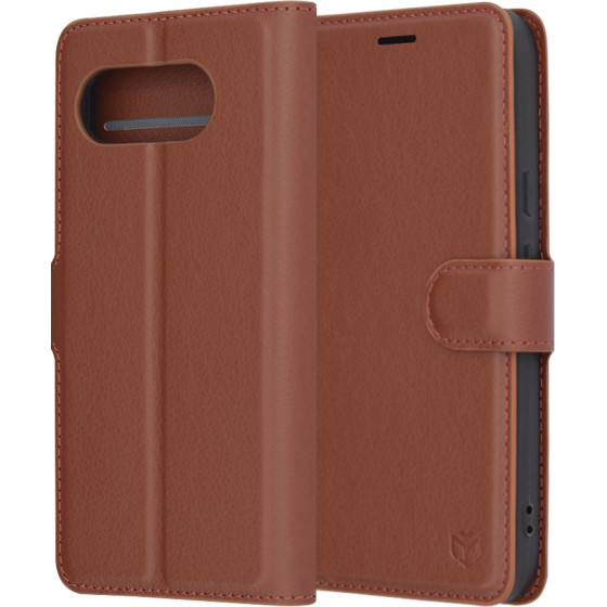 Techsuit - Leather Folio - Google Pixel 9a - Brown