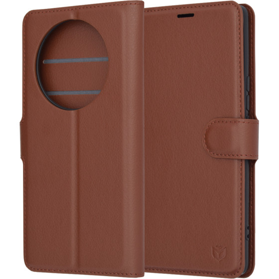 Techsuit - Leather Folio - Honor Magic5 Lite - Brown