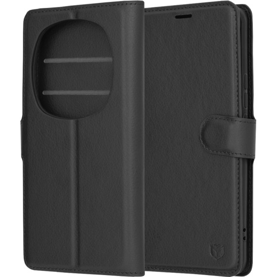 Techsuit - Leather Folio - Honor Magic6 Pro - Black