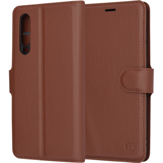 Techsuit - Leather Folio - Huawei P30 - Brown