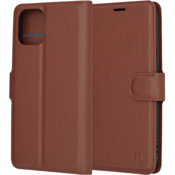 Techsuit - Leather Folio - iPhone 12 - Brown