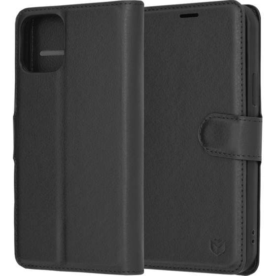 Techsuit - Leather Folio - iPhone 12 Pro - Black