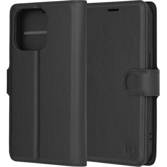 Techsuit - Leather Folio - iPhone 14 Pro - Black