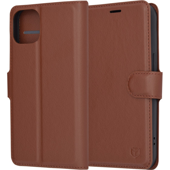 Techsuit - Leather Folio - iPhone 14 - Brown