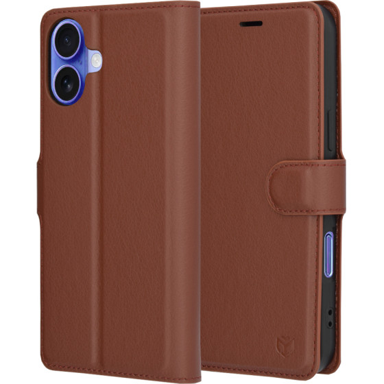 Techsuit - Leather Folio - iPhone 16 - Brown