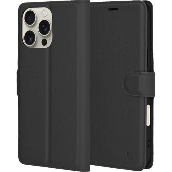 Techsuit - Leather Folio - iPhone 16 Pro Max - Black