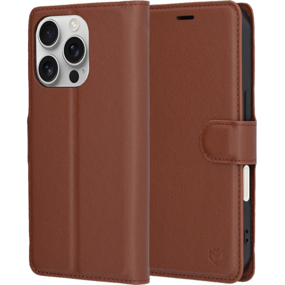 Techsuit - Leather Folio - iPhone 16 Pro - Brown