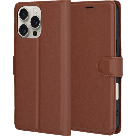 Techsuit - Leather Folio - iPhone 16 Pro Max - Brown