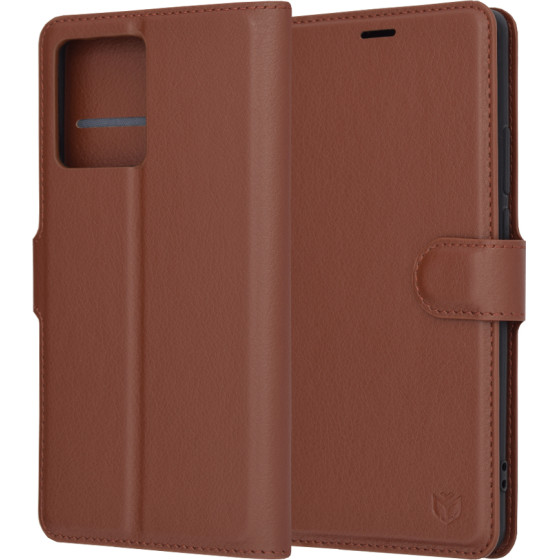 Techsuit - Leather Folio - Motorola Edge 40 / Edge (2023) - Brown