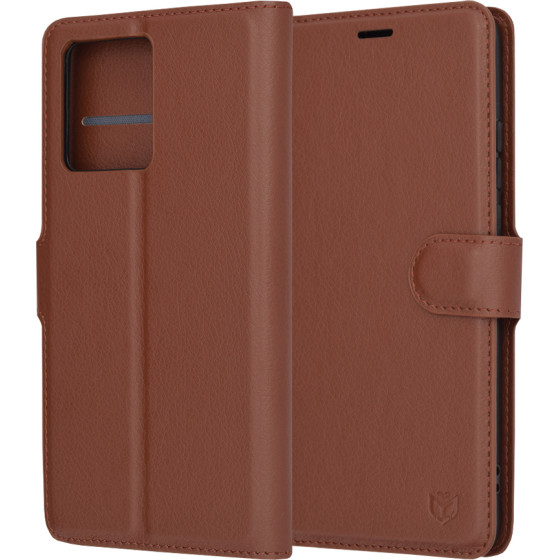 Techsuit - Leather Folio - Motorola Edge 40 Neo - Brown