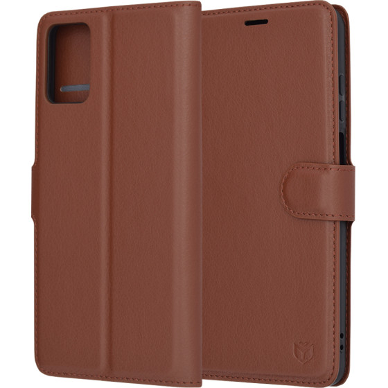Techsuit - Leather Folio - Motorola Moto E22 / Moto E22i - Brown