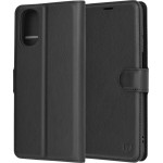 Techsuit - Leather Folio - Motorola Moto E22s - Black