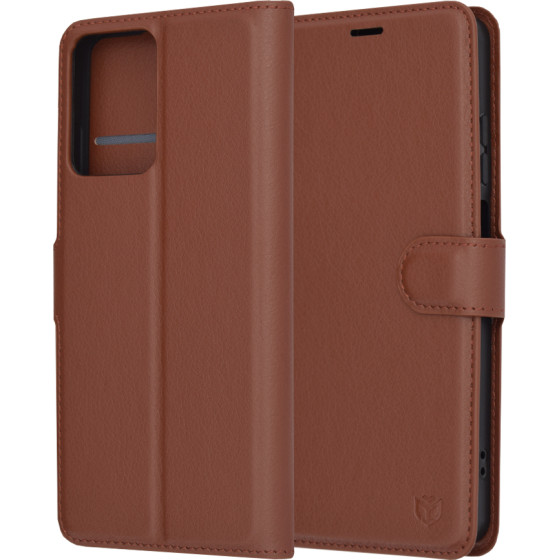 Techsuit - Leather Folio - Motorola Moto G04 / Moto G04s / Moto G24 / Moto E14 - Brown