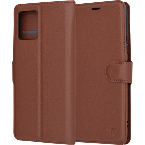 Techsuit - Leather Folio - Motorola Moto G72 - Brown