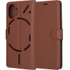 Techsuit - Leather Folio - Nothing Phone (2) - Brown
