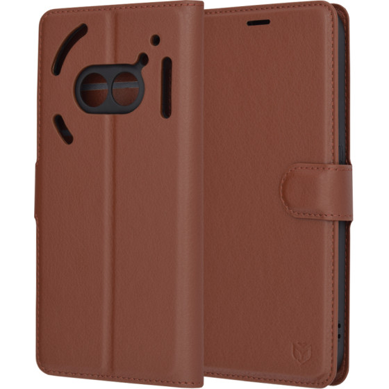 Techsuit - Leather Folio - Nothing Phone (2a) / (2a) Plus - Brown
