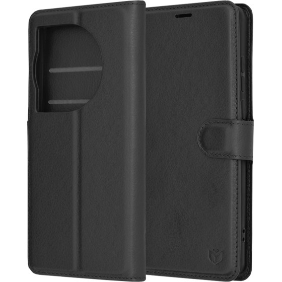 Techsuit - Leather Folio - OnePlus 12 - Black