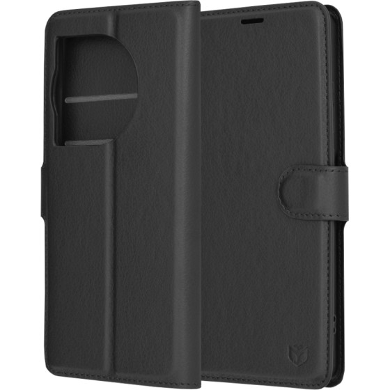 Techsuit - Leather Folio - OnePlus 12R - Black