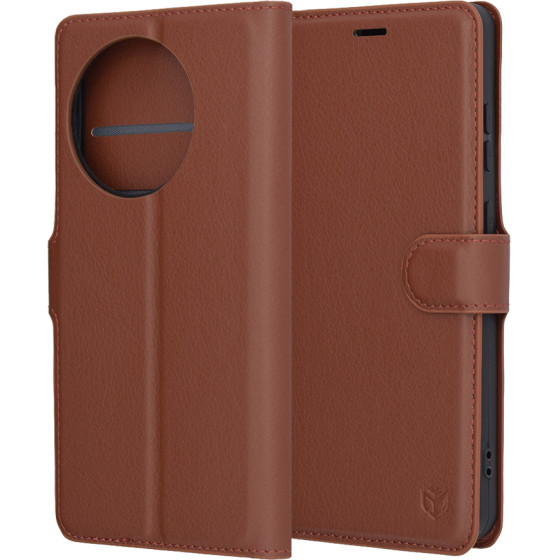 Techsuit - Leather Folio - OnePlus 13R - Brown