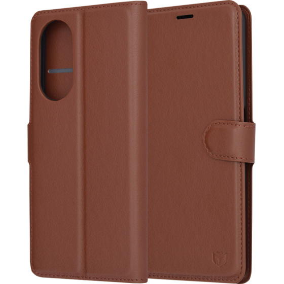 Techsuit - Leather Folio - Oppo A98 5G - Brown