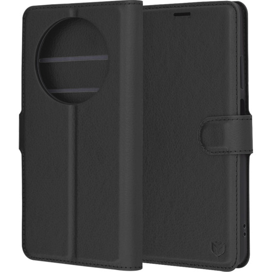 Techsuit - Leather Folio - Oppo Reno12 F 4G / Reno12 F 5G / Reno12 FS 4G / Reno12 FS 5G - Black
