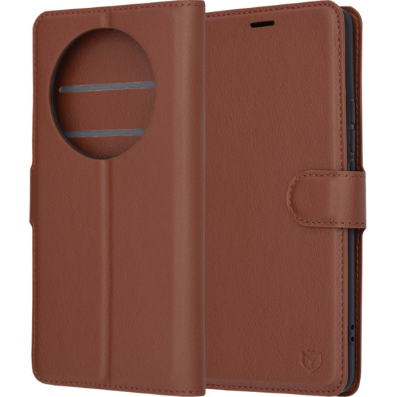 Techsuit - Leather Folio - Realme 12 Pro / 12 Pro+ - Brown