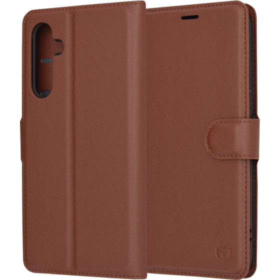 Techsuit - Leather Folio - Samsung Galaxy A54 - Brown