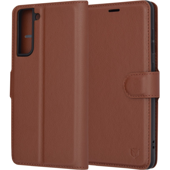 Techsuit - Leather Folio - Samsung Galaxy S21 FE 5G - Brown