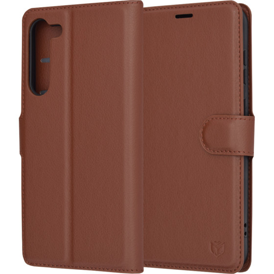 Techsuit - Leather Folio - Samsung Galaxy S23 Plus - Brown