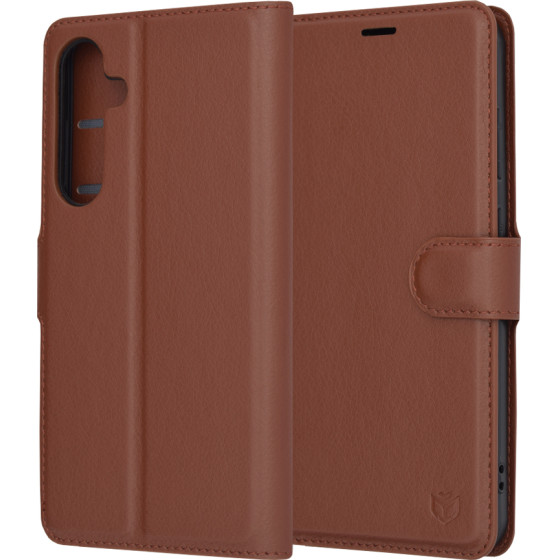 Techsuit - Leather Folio - Samsung Galaxy S24 Plus - Brown