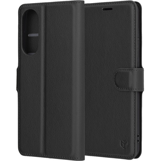 Techsuit - Leather Folio - Samsung Galaxy S25 Edge - Black