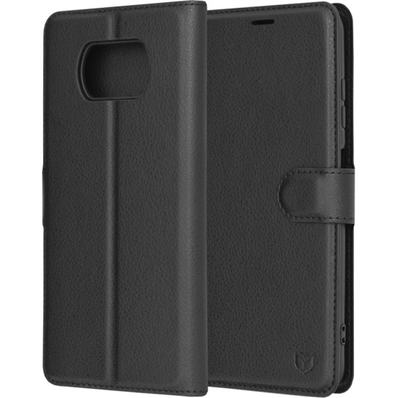 Techsuit - Leather Folio - Xiaomi Poco X3 / Poco X3 NFC / Poco X3 Pro - Black