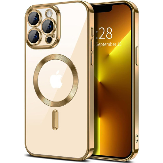 Techsuit - Luxury Crystal MagSafe - iPhone 13 Pro Max - Gold