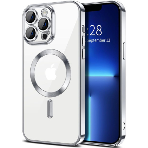 Techsuit - Luxury Crystal MagSafe - iPhone 13 Pro Max - Silver
