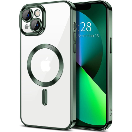 Techsuit - Luxury Crystal MagSafe - iPhone 14 Plus - Deep Green