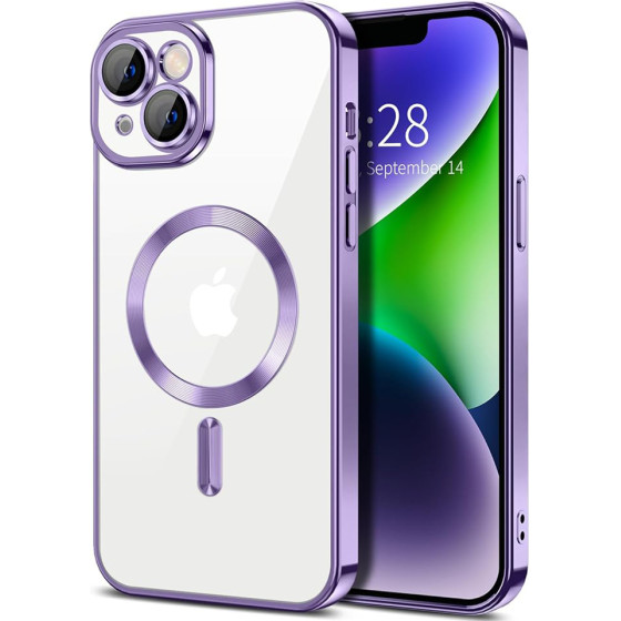 Techsuit - Luxury Crystal MagSafe - iPhone 14 Plus - Light Purple